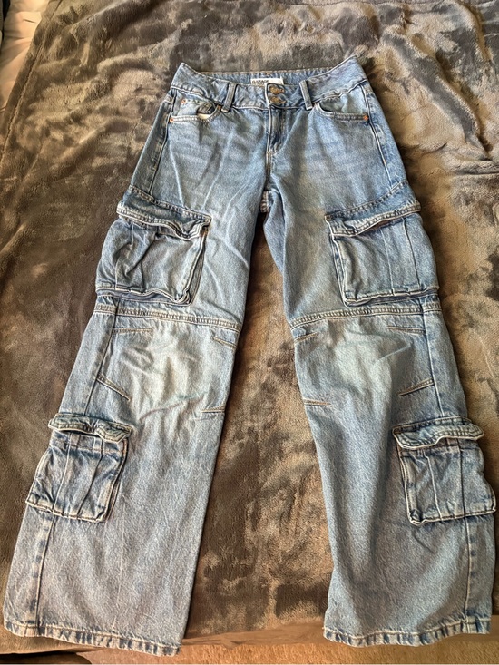 Garage Denim - Garage Light Blue Wide-Leg Cargo Jeans
